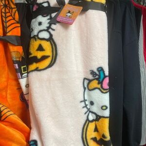 Hello kitty halloween blanket.